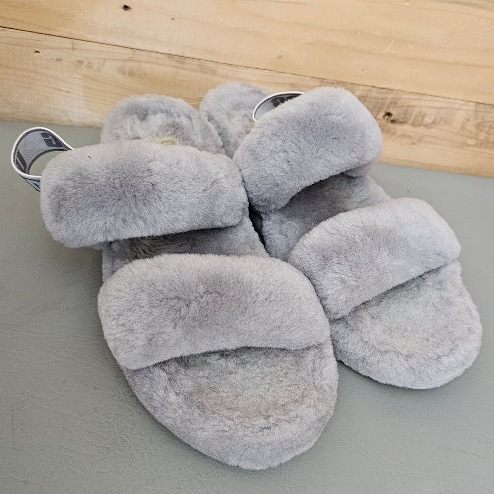 UGG Oh Yeah Soft Amythest Slide Sandals 1107953 Womens 10 Gray